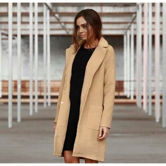 Madison Square Socialite Coat NEW with Tags Size S Camel Autumn Winter Chic - Picture 3 of 9